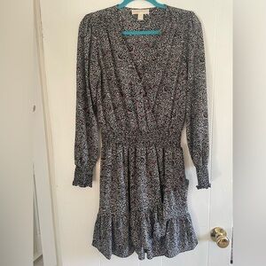 EUC Michael Michael Kors Black and Red Paisley Mini Dress